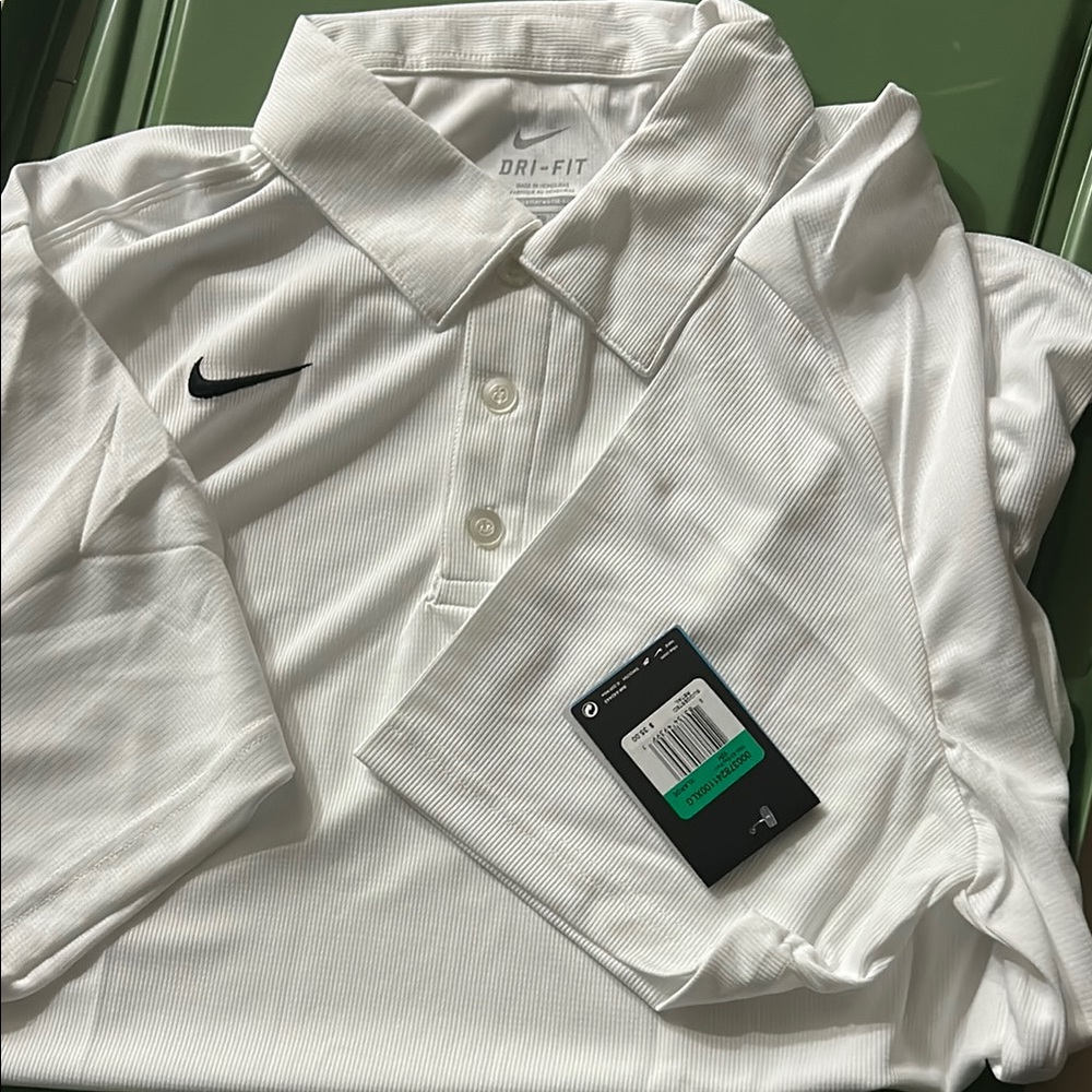 Nike Men's White Dri-FIT Polo Shirt